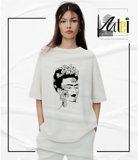 T-shirt " frida kahlo " Over Size ref 0103