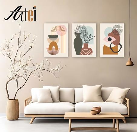 Serie de 3 tableaux en toile ref tab0040