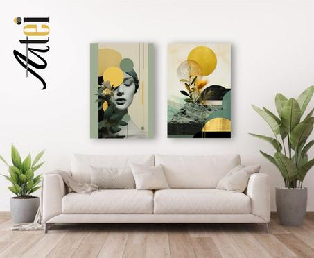 Serie de 2 tableaux en toile ref tab0036