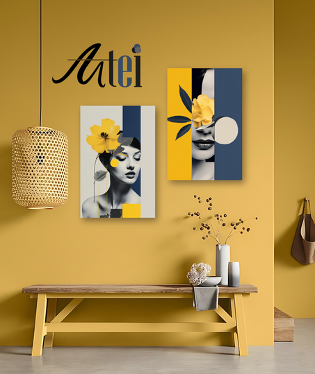 Serie de 2 tableaux en toile ref tab0035