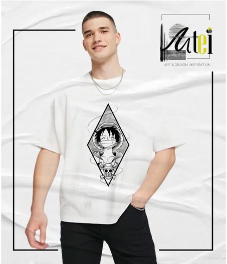 T-shirt " luffy One piece " Over Size ref 0007