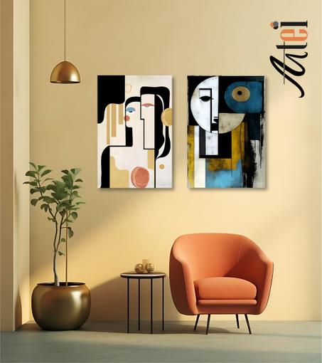 Serie de 2 tableaux en toile ref tab0032