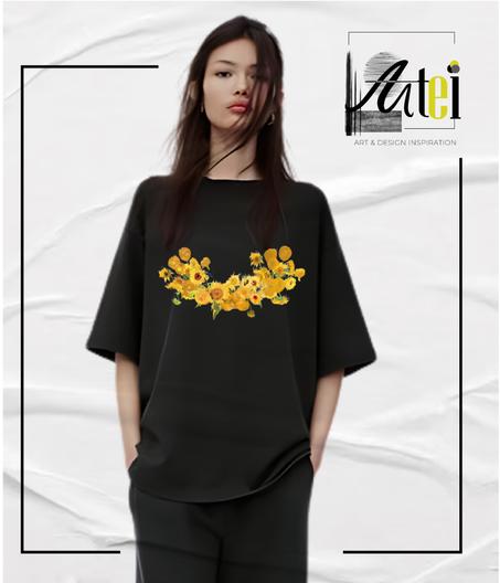 T-shirt  " SUNFLOWERS " Over Size ref 0074