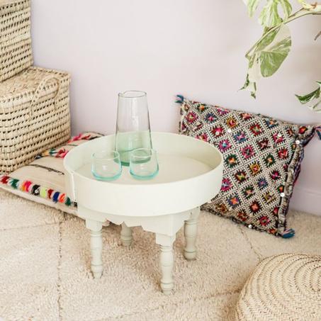 طاولة تقليدية مغربية من الخشب الطبيعي