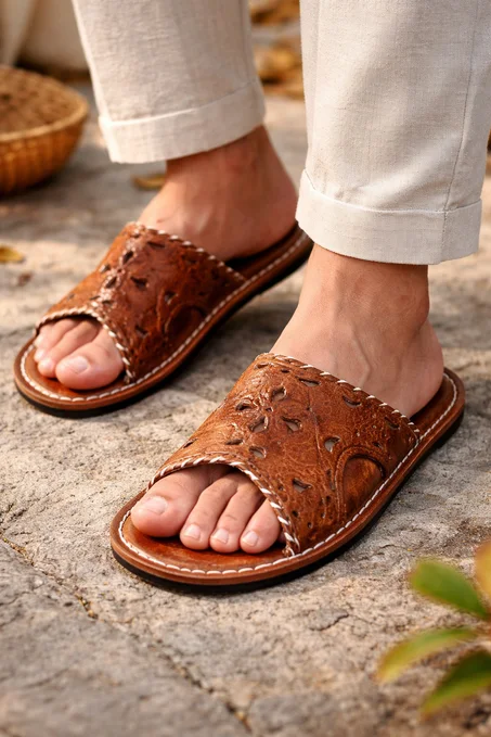 صاندالة للرجال تقليدية مغربية 🌿 جودة + أناقة بثمن رائع