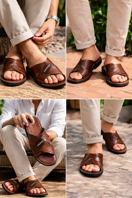 صندالة رجالية مغربية أصلية – ستيل وأصالة