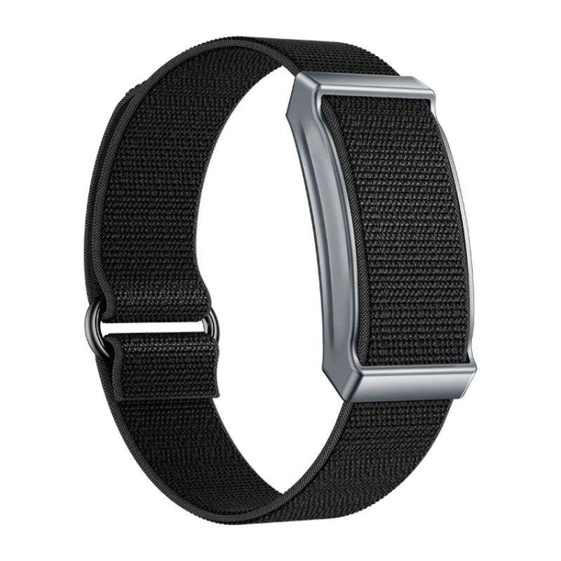 Montre connectée G69 sans écran, autonomie de 40 jours, moniteur de fréquence cardiaque et d'oxygène sanguin, suivi du sommeil, modes multisports, étanche IP68 - Noire (silicone)