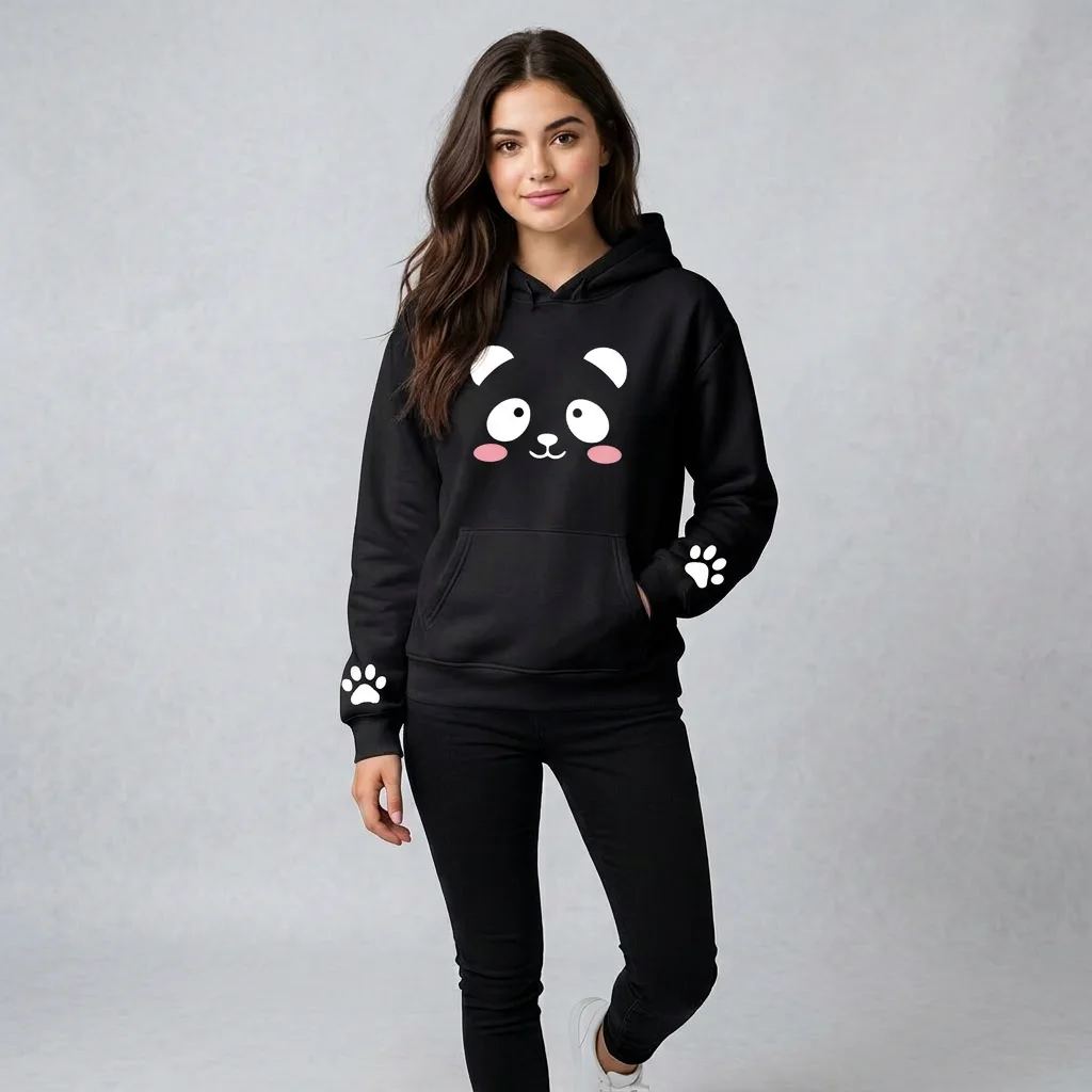 Hoodie Oversize  - cute panda