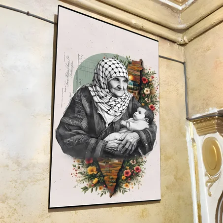 كادر فوركس مطبوع لشخصية 2LA FEMME PALESTINIENNE
