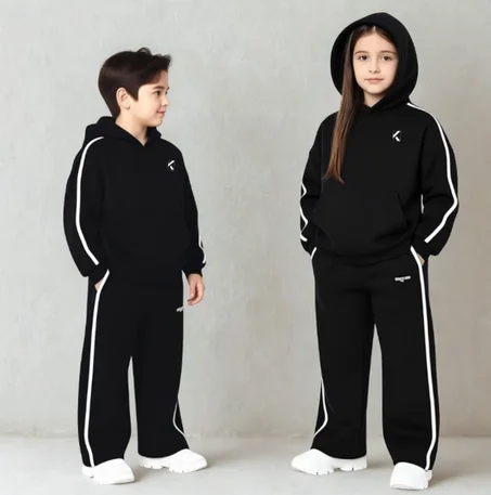 طقم قطني دافي ومريح للأطفال