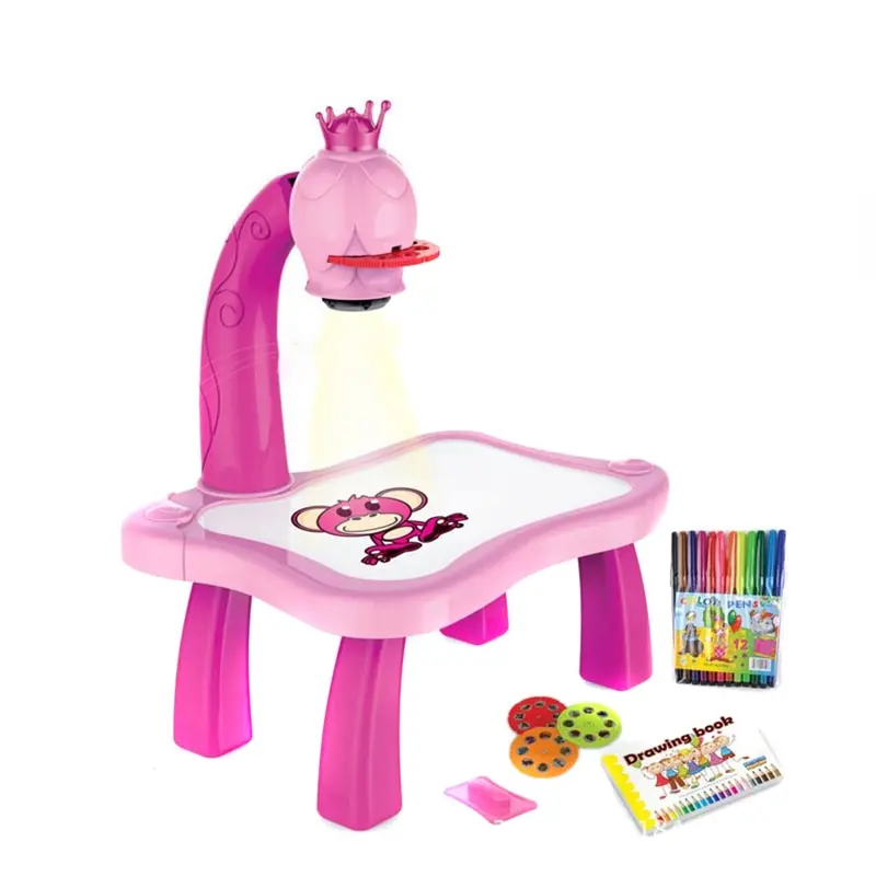 طاولة رسم للأطفال مزودة بجهاز عرض LED