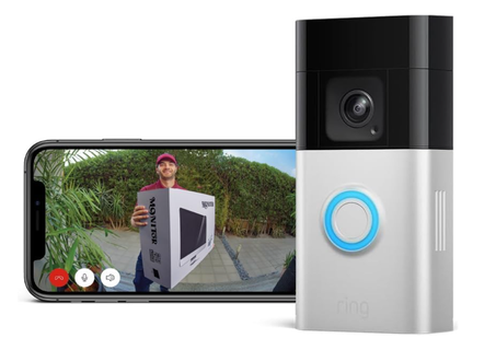 جرس بابRingيعمل بالبطارية مع كاميرا فيديو ورؤية ليلية وكشف حركة واتصال واي فاي