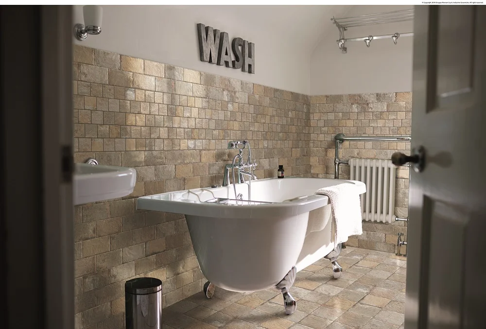 Tile Vintage Retro yellow "Havana Tropicana (Giallo)" CIR (color mix at random)