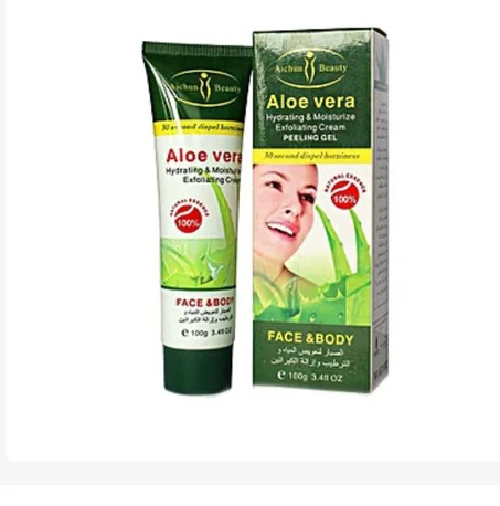 Aloe vera   منتج طبيعي يحتوي على هلام الصبار المستخرج من أفضل   أنواع الصبار   Peeling gel face and body