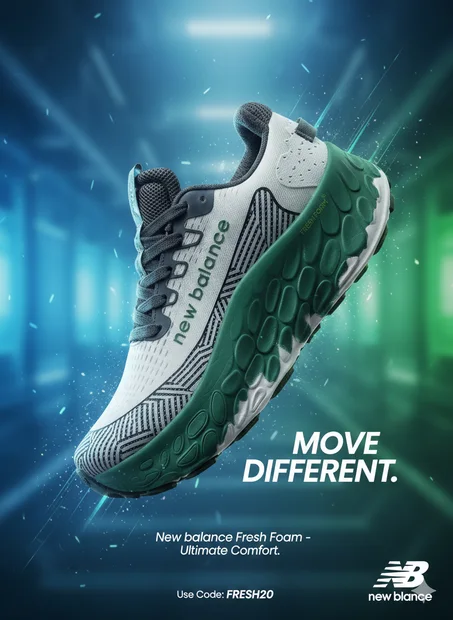 New Balance Fresh Foam.. خلّي بصمتك فين ما مشيتي!