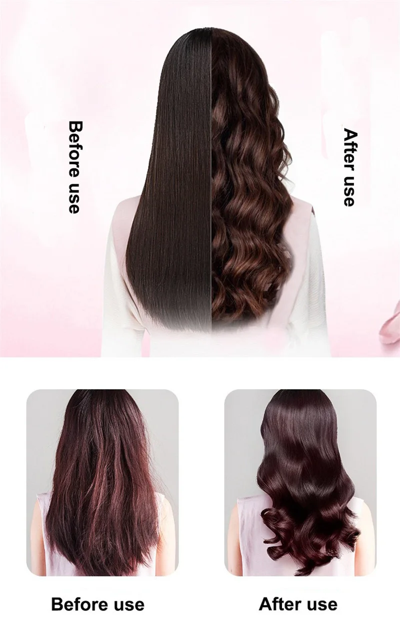 مموج الشعر السيراميكي القابل للدوران التلقائي اللاسلكي