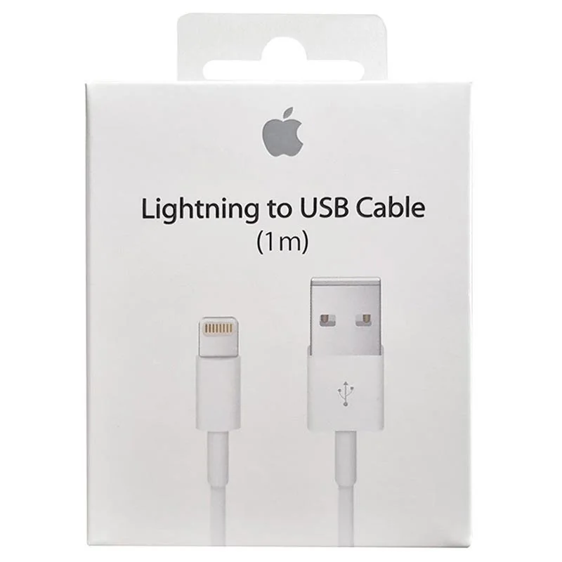 Apple MD818ZM/A Lightning / USB Cable - iPhone, iPad, iPod - White - 1m