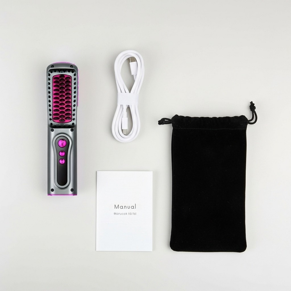 مشط تمليس وتمويج شعر لاسلكي