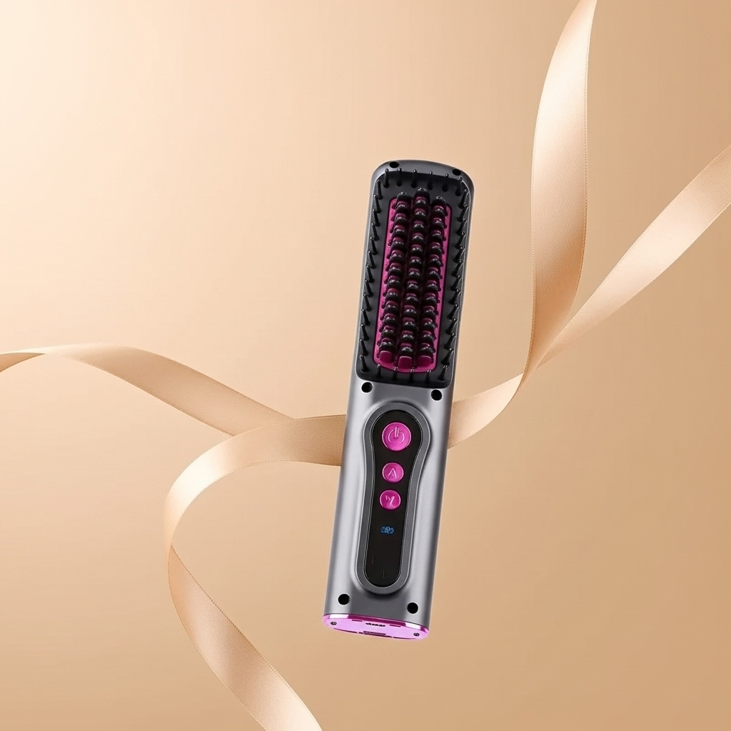 مشط تمليس وتمويج شعر لاسلكي