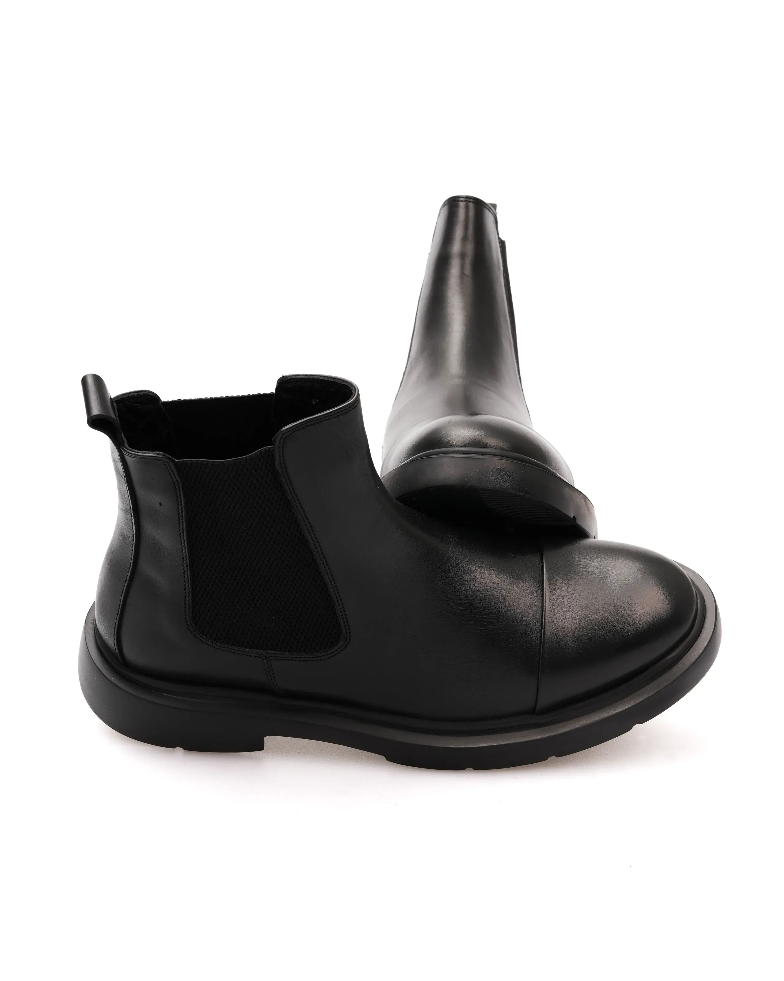 Bottines Chelsea en cuir véritable Homme