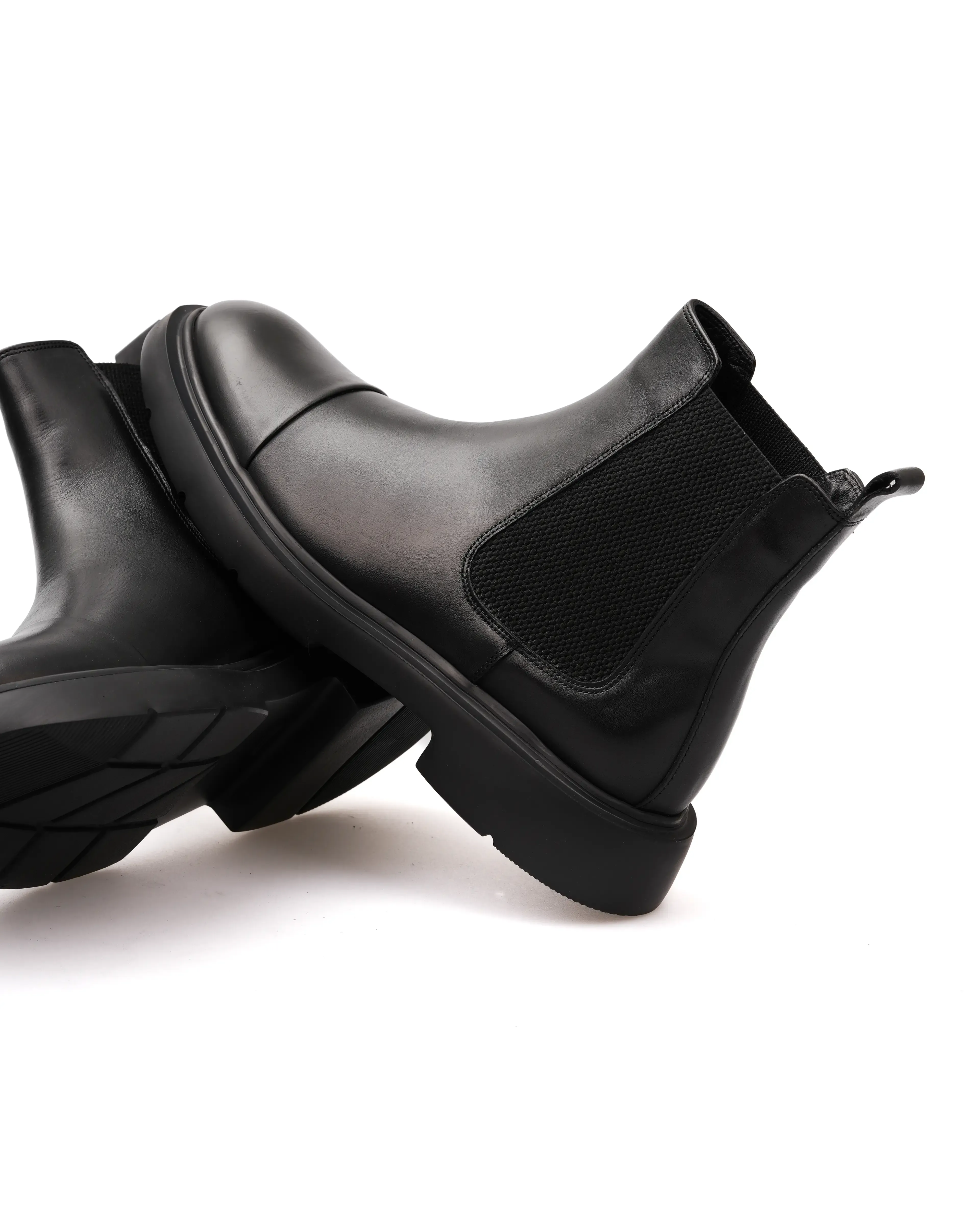 Bottines Chelsea en cuir véritable Homme