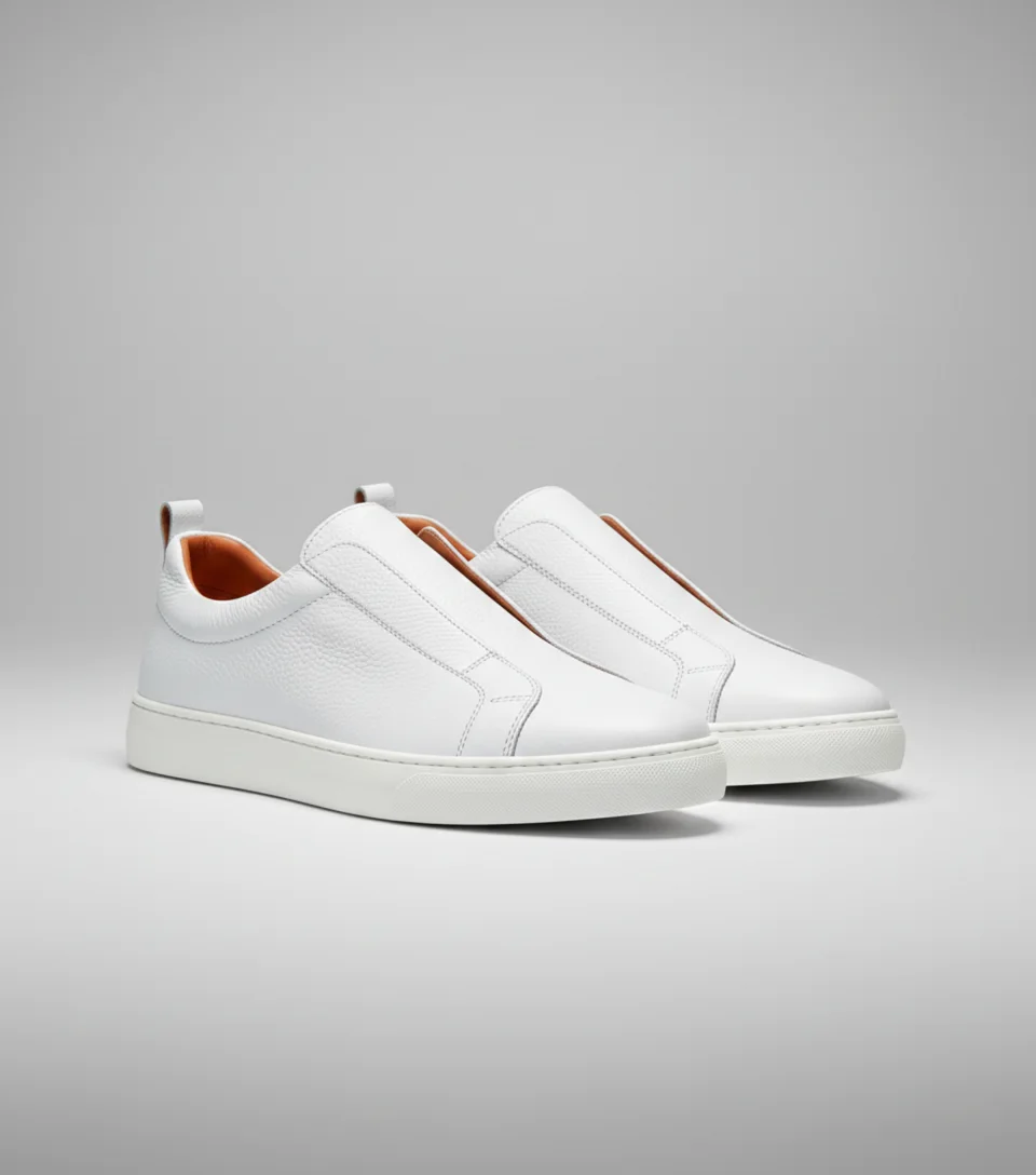 Sneaker à Enfiler en Cuir