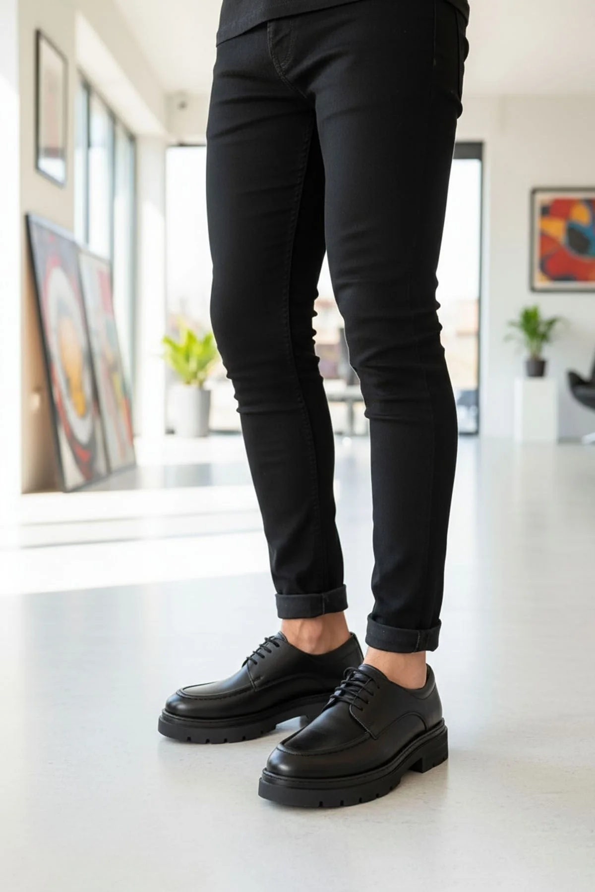 Chaussures Élégantes Homme en Cuir