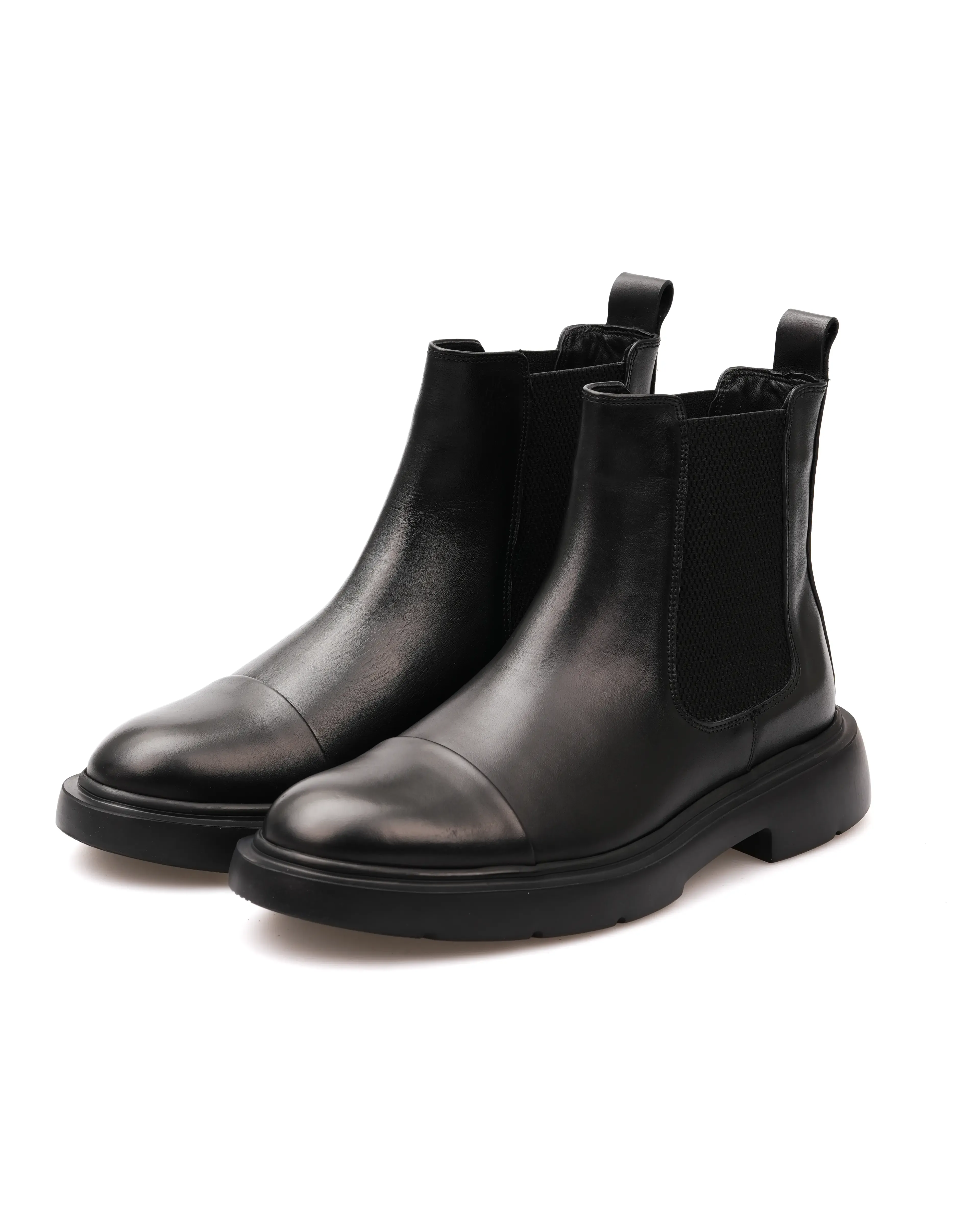 Bottines Chelsea en cuir véritable Homme