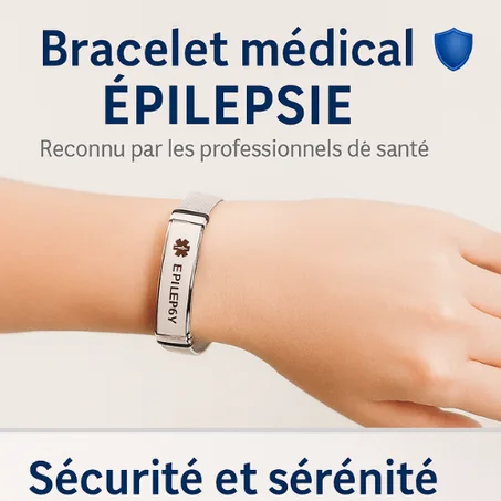 🛡️ Bracelet Médical Épilepsie – Sécurité
