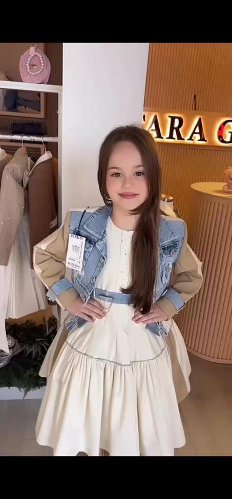 Robe fille bolero jean