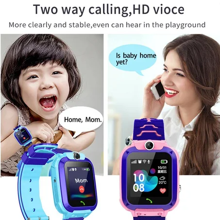 Montre Intelligente pour enfants avec Localisation GPS, Caméra, Alerte SOS, Vocale et Jeux Intelligents
