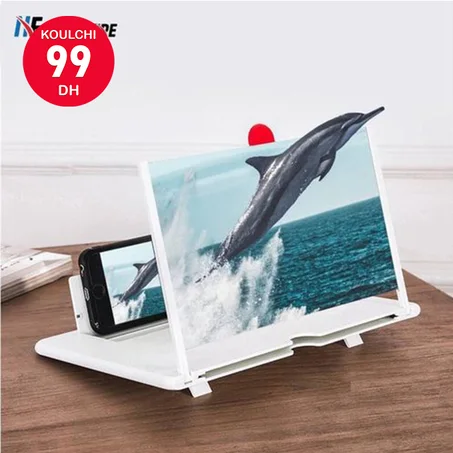 3D Support d'amplificateur vidéo créatif Loupe d'écran Support de téléphone portable Verre 3D agrandi