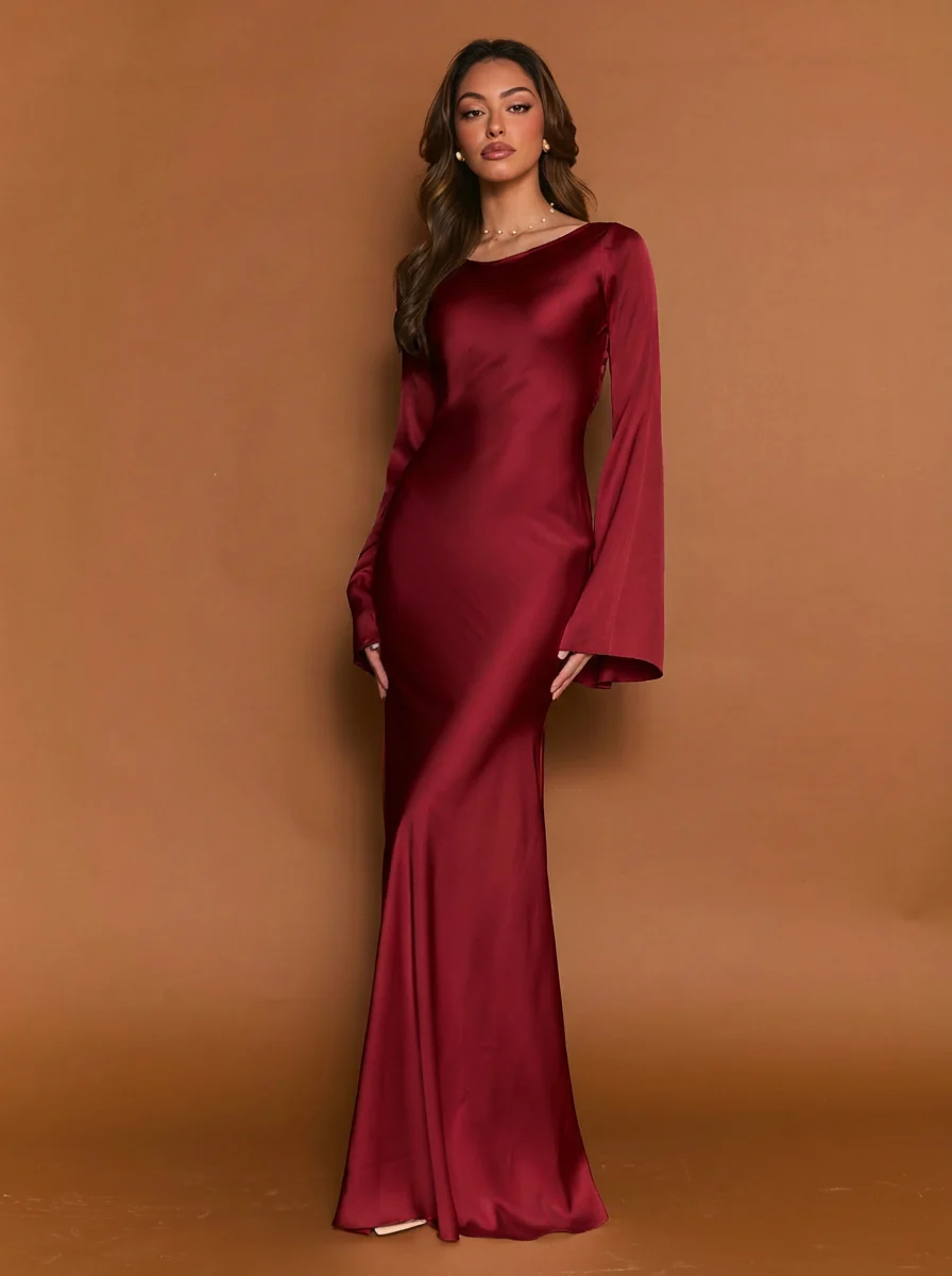 Robe Élégante Gamine à Manches Longues