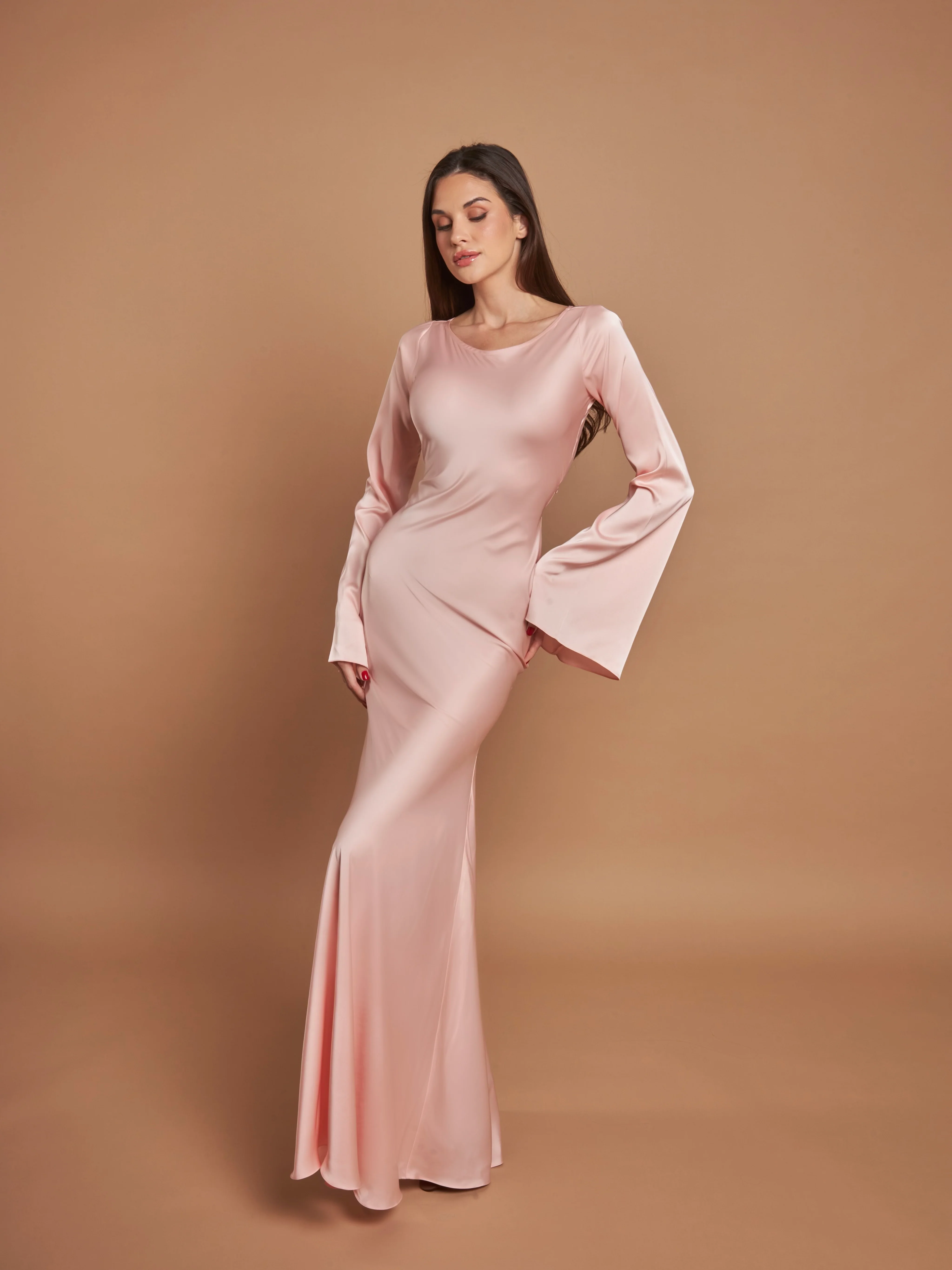 Robe Élégante Gamine à Manches Longues