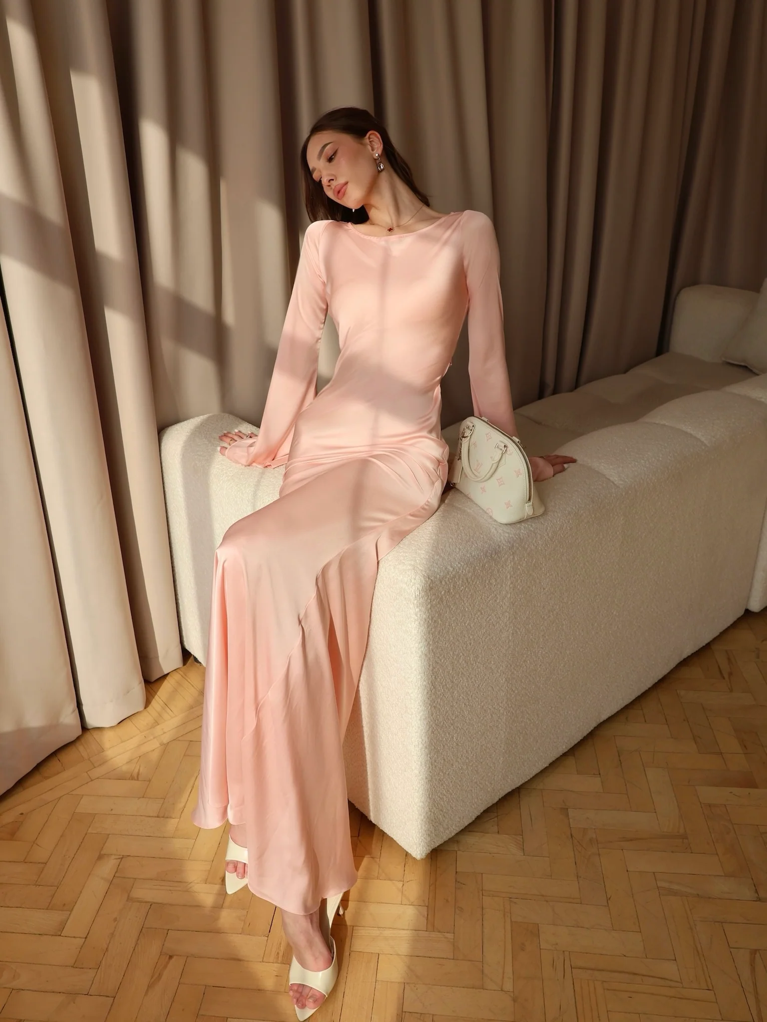 Robe Élégante Gamine à Manches Longues