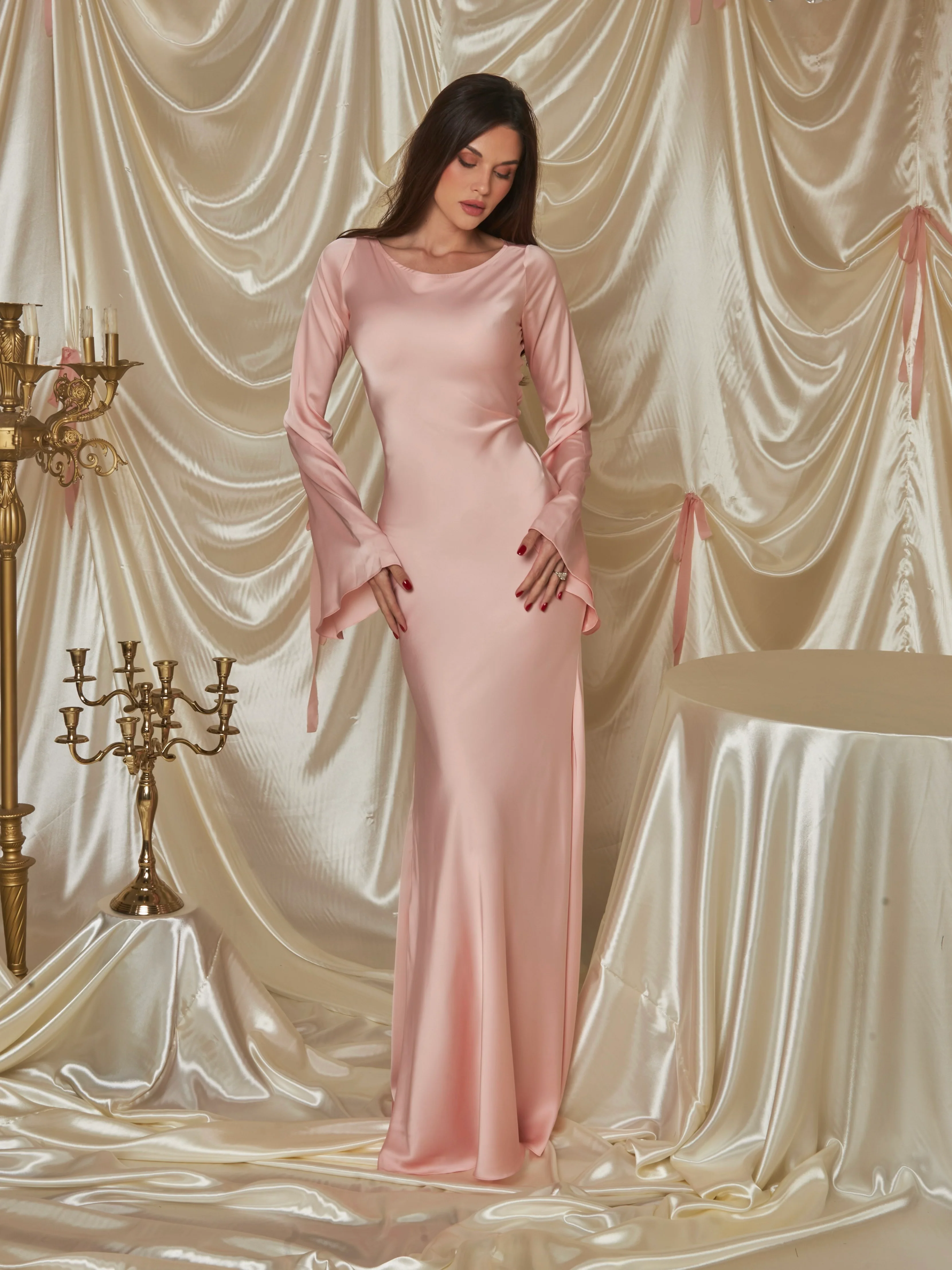 Robe Élégante Gamine à Manches Longues