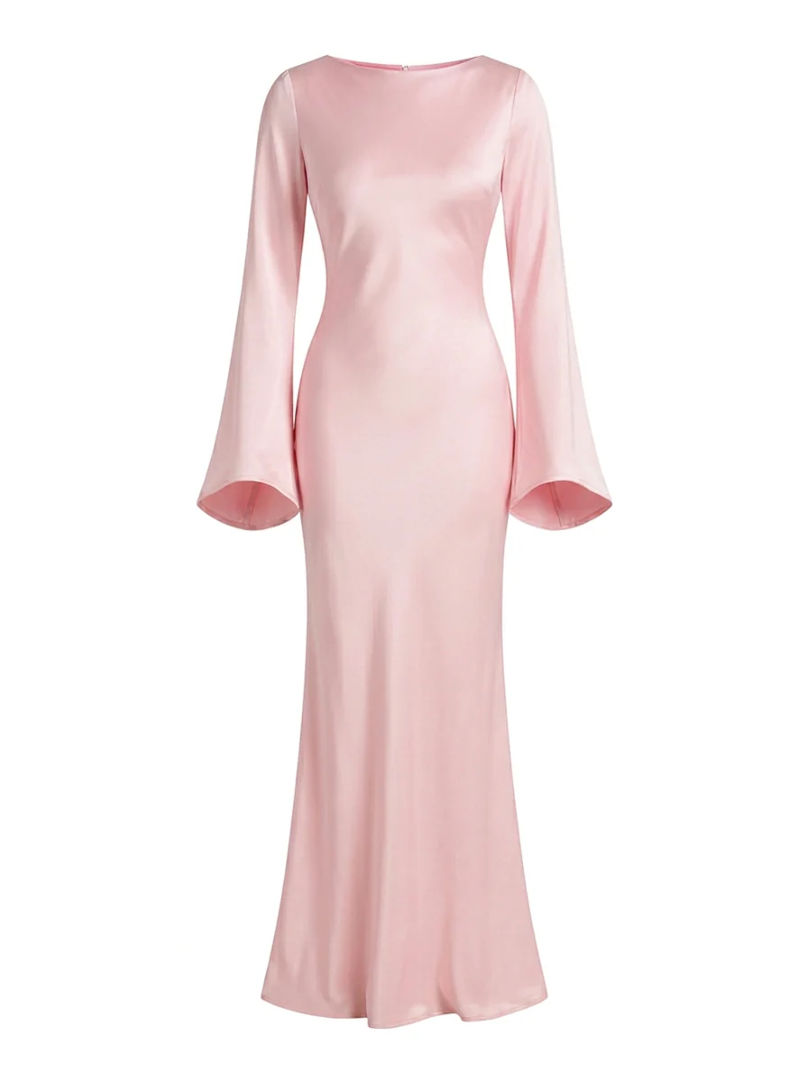 Robe Élégante Gamine à Manches Longues