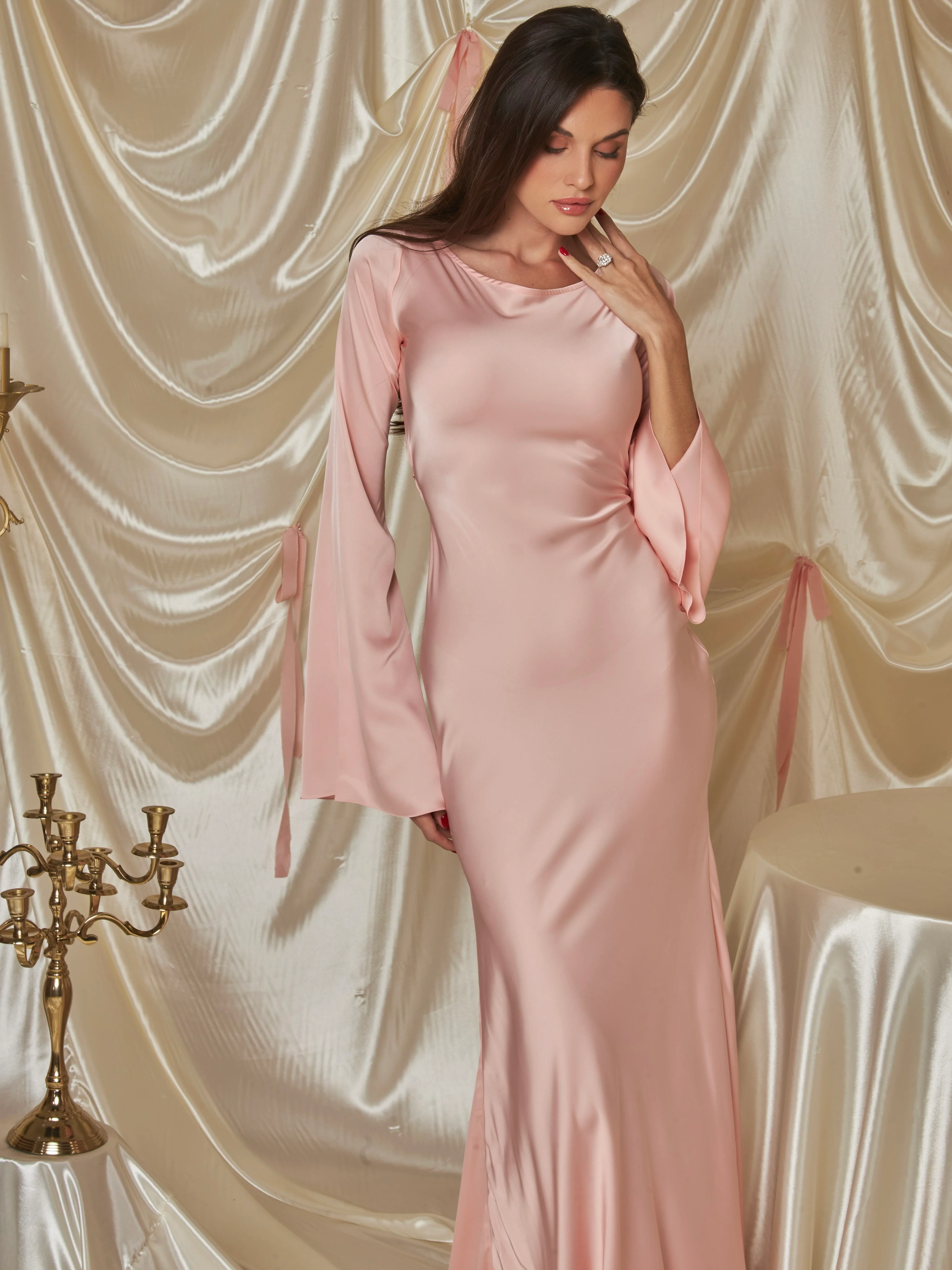 Robe Élégante Gamine à Manches Longues