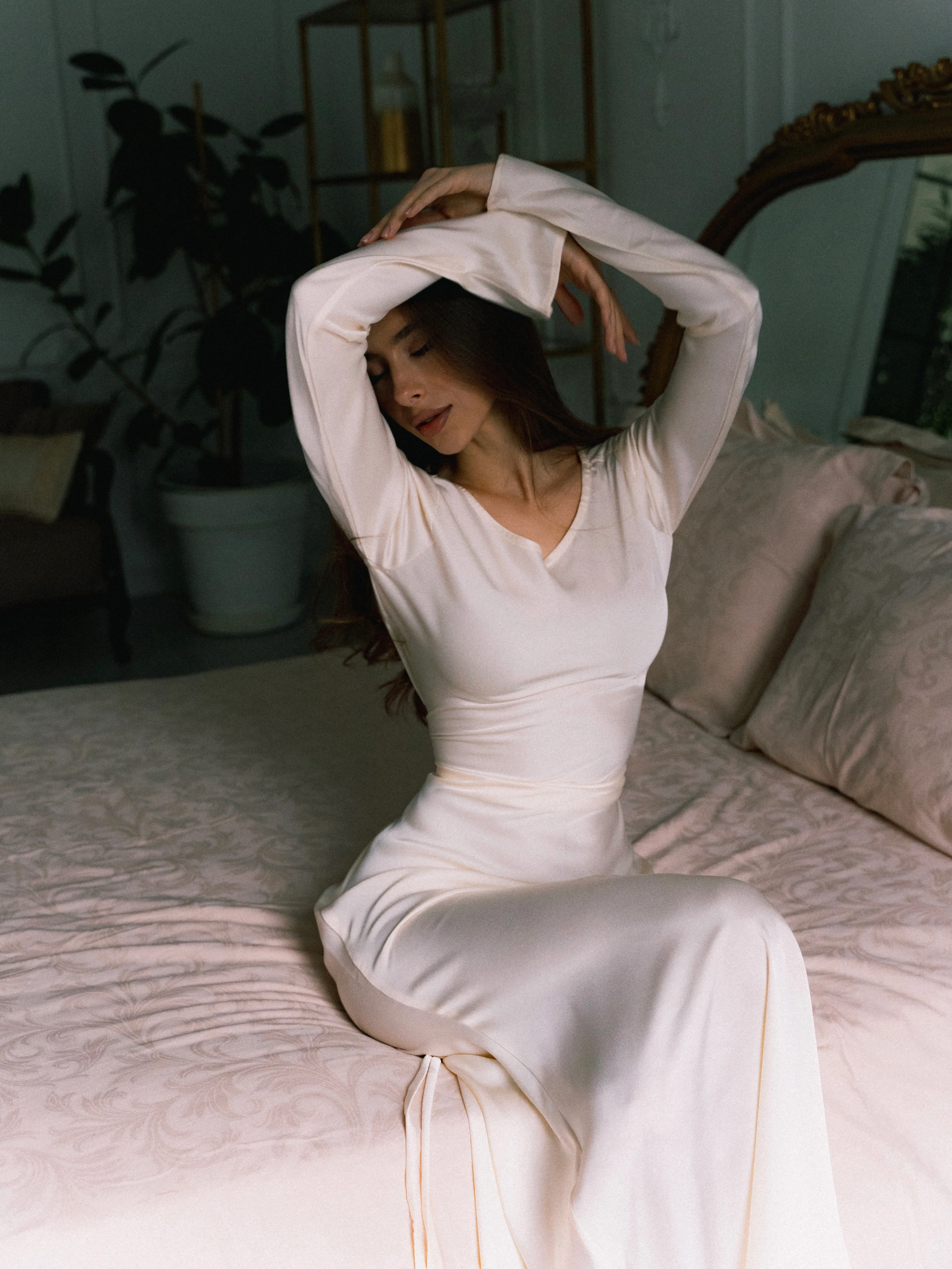 Robe Élégante Gamine à Manches Longues