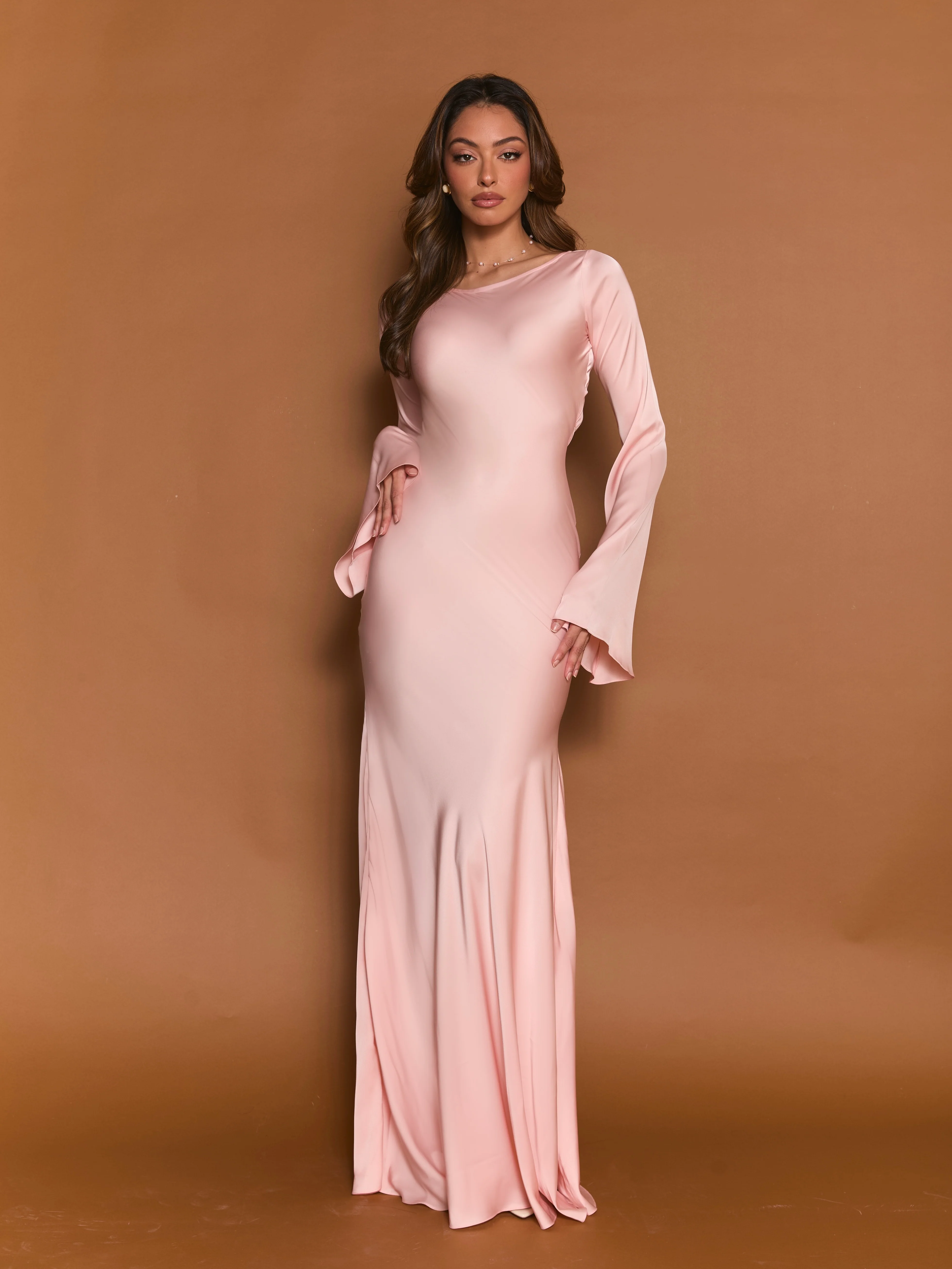 Robe Élégante Gamine à Manches Longues