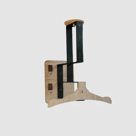 Support Casque Moto en Bois Premium
