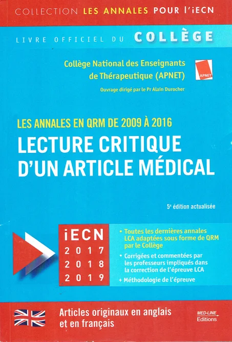 LECTURE CRITIQUE D UN ARTICLE MÉDICAL