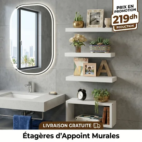 Pack 4  etagéres en bois