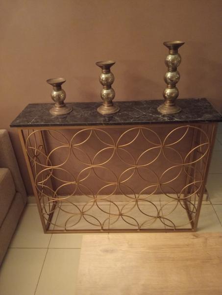 Table rectangulaire MDF effet marbre noir — Moderne, solide et pratique