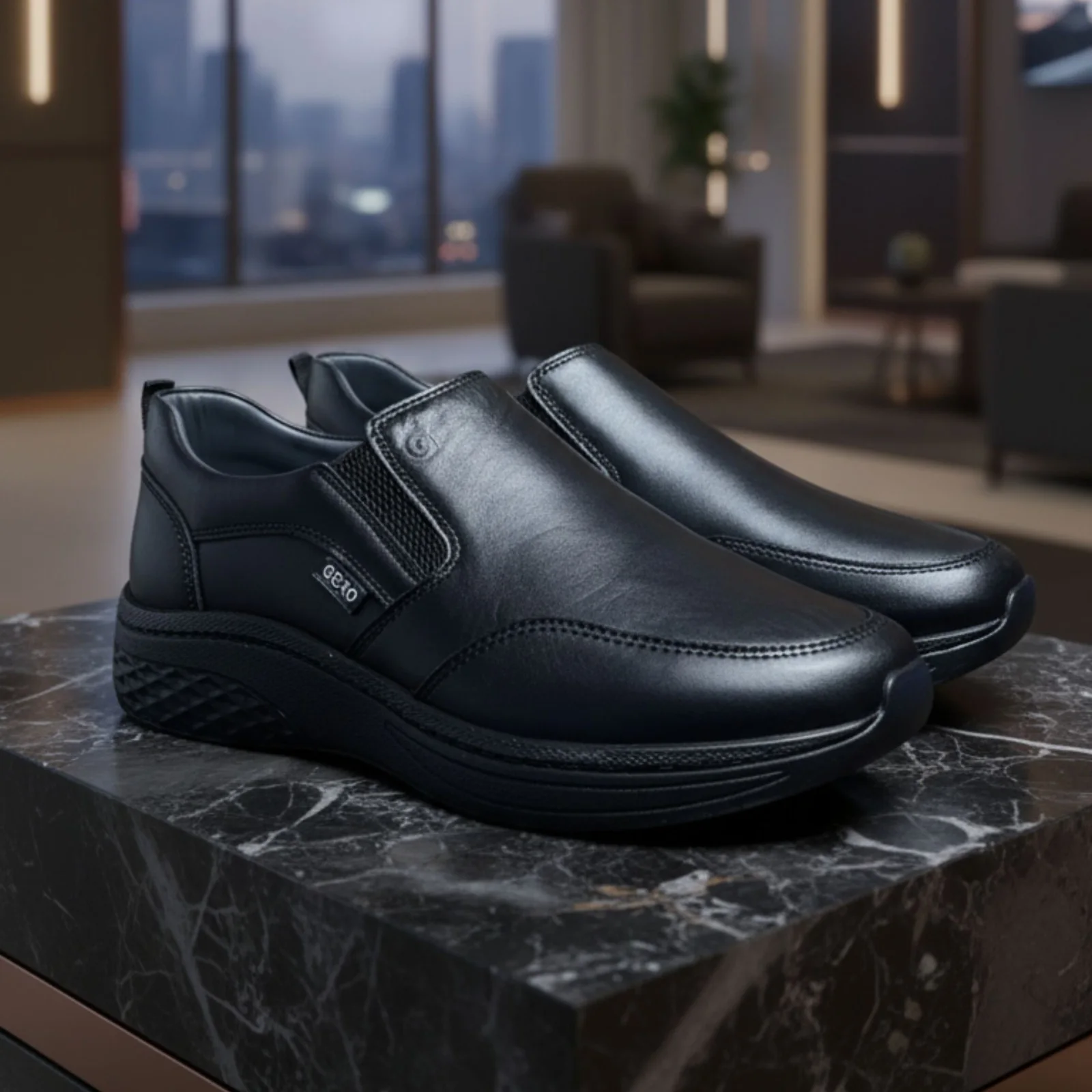 SKECHERS EN CUIR VÉRITABLE