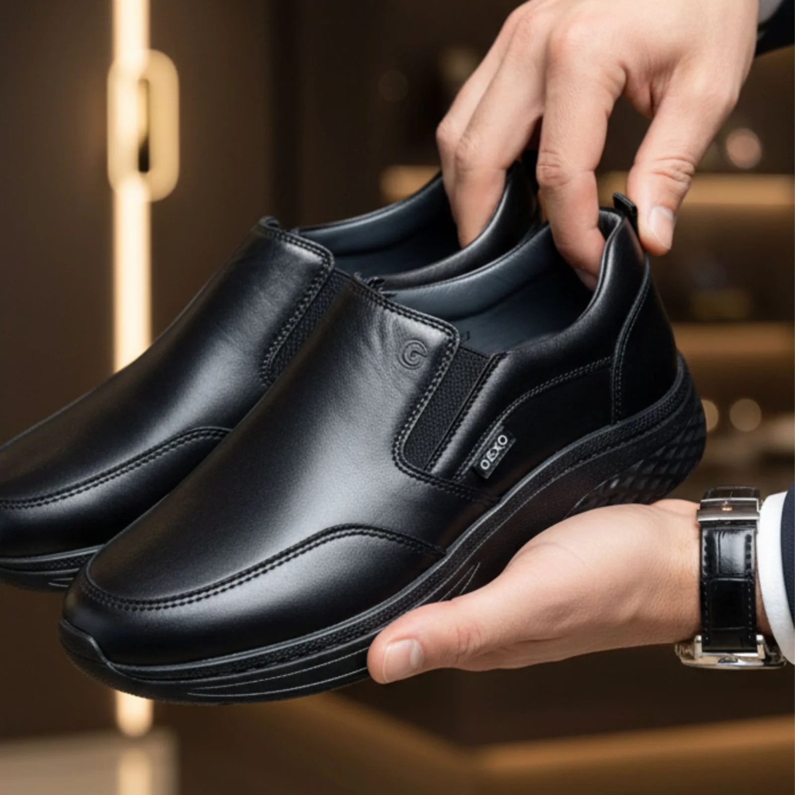 SKECHERS EN CUIR VÉRITABLE