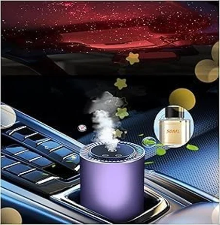 Ambientadores Inteligentes para Automóvil Elegante Cielo Estrellado Recargable Nueva Experiencia de Atomización Humidificador de Perfume 1.69 fl oz Perfume Natural Francés Encendido/Apagado A