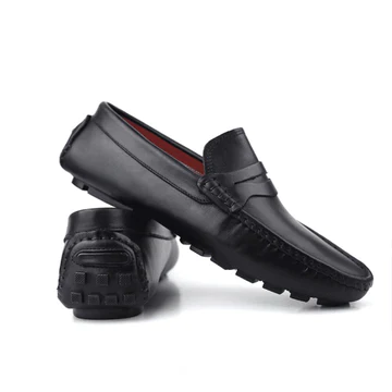 Mocassins Classique en Cuir, Noir