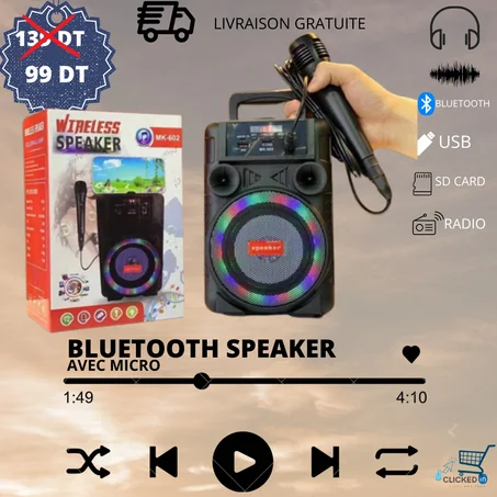 Wireless speaker BT avec micro