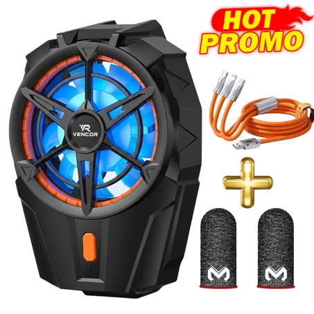 Pack Gaming Complet 3 en 1 — Refroidisseur X52 3 Vitesses + Câble Charge Rapide 1-vers-3 + Gants Gaming